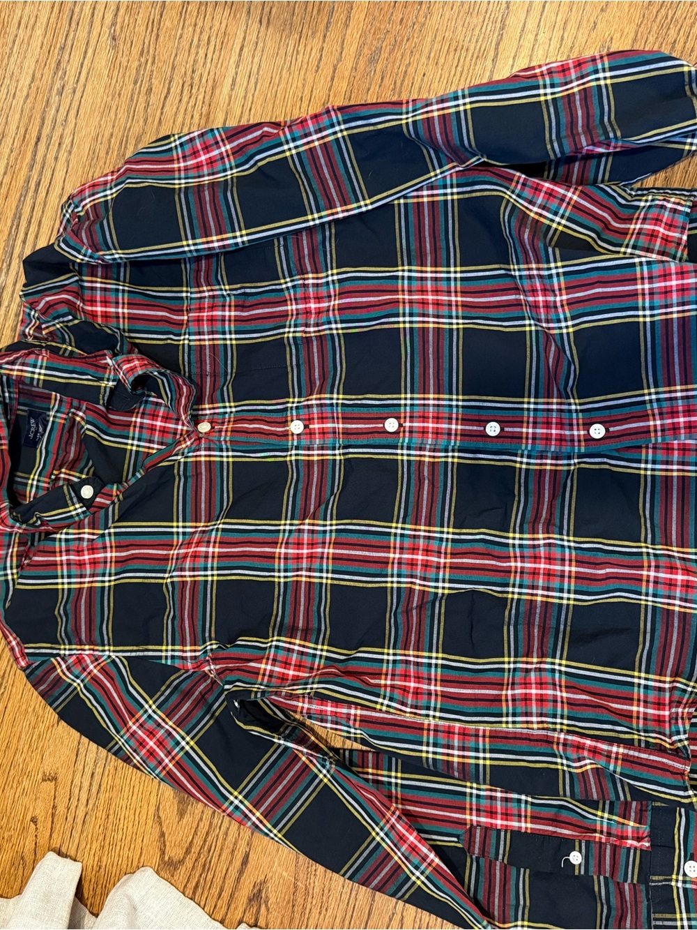 J. Crew black , Red and Yellow Plaid Button-Down Shirt